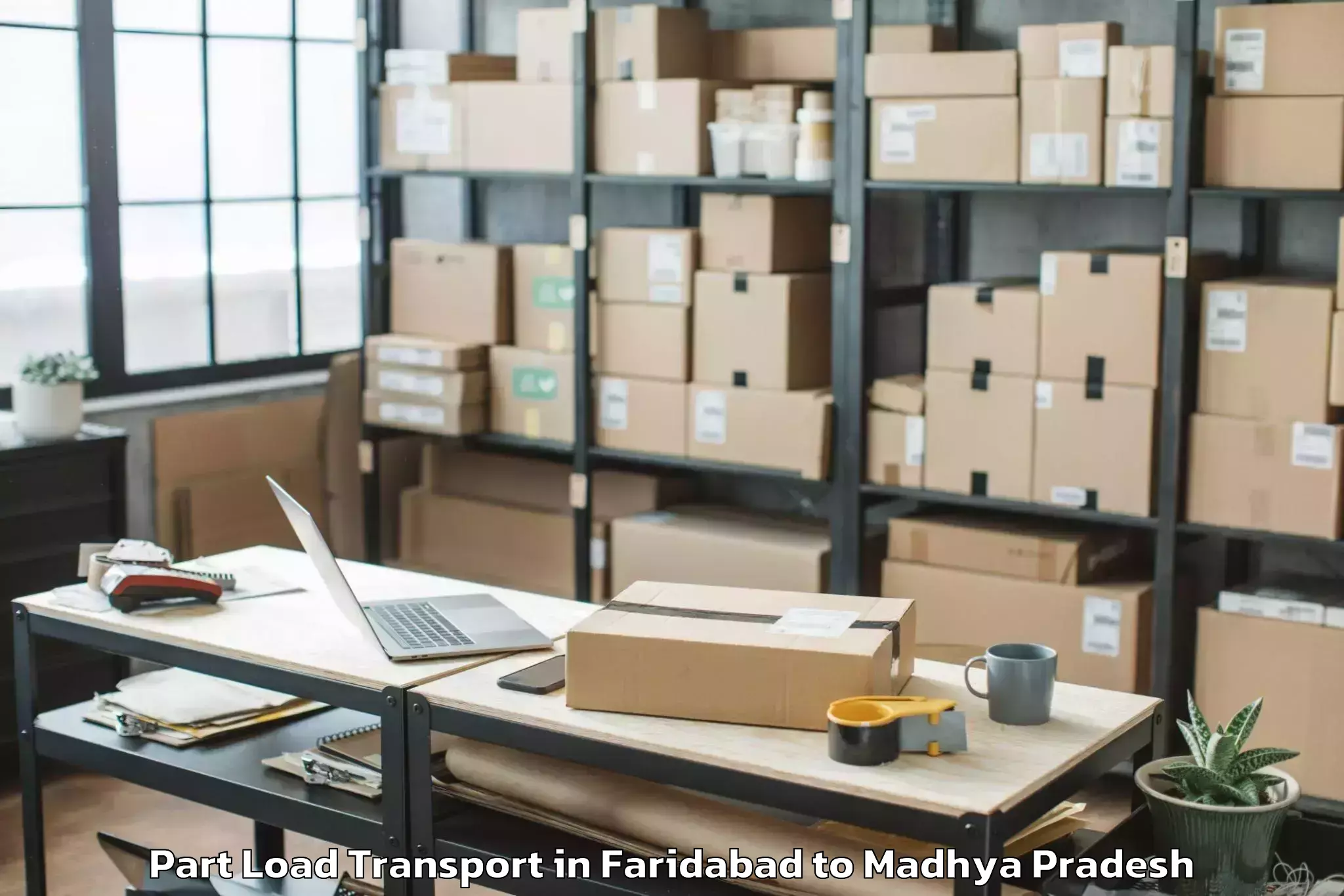 Book Faridabad to Sarni Part Load Transport Online